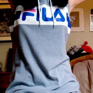 sleeveless sweatshirt dress